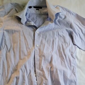 David Donahue Men's Blue Dress Shirt SZ 16/34/35